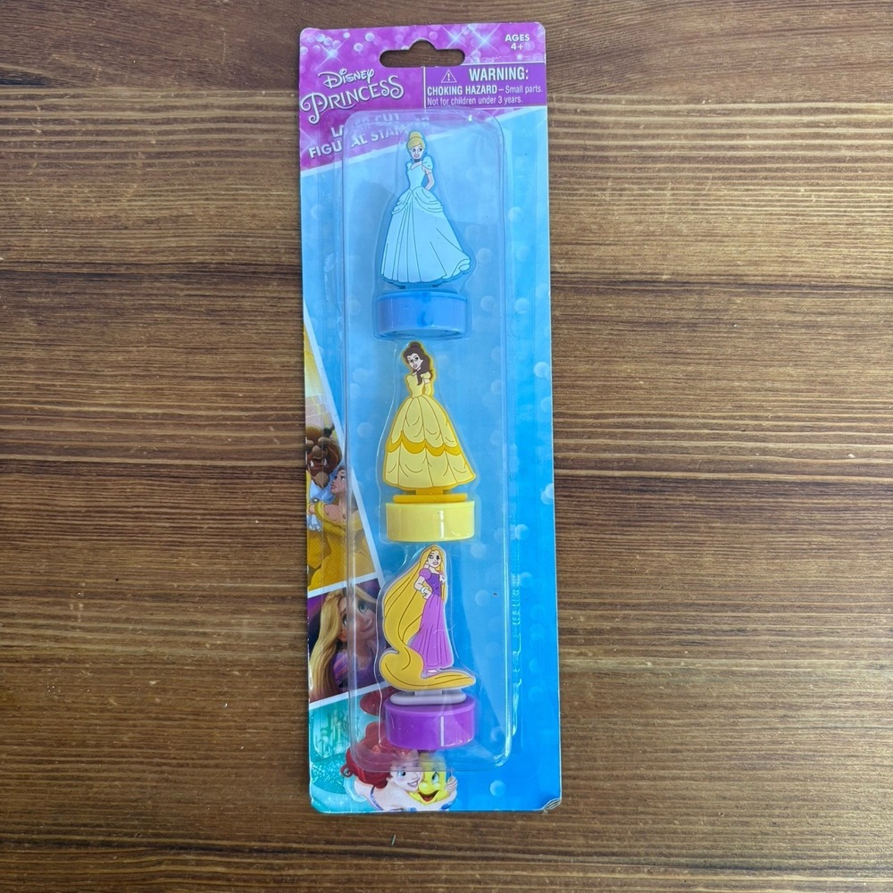 Disney Princess Laser Cut Figural Stamper Rapunzel Belle Cinderella Sealed New